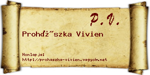 Prohászka Vivien névjegykártya