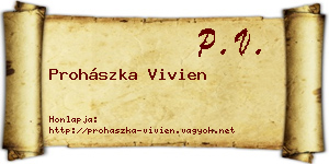 Prohászka Vivien névjegykártya